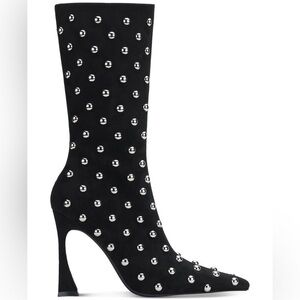NWT Jeffrey Campbell Fancy-u Mid-Shaft Studded Dress Booties Sz 8